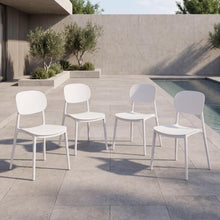 Silla Milan, Color Blanco, Con espaldar y diseño Moderno X4