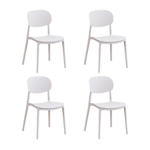 Silla Milan, Color Blanco, Con espaldar y diseño Moderno X4