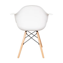 Silla Eymos, Color Blanco, Con espaldar y Patas En Madera