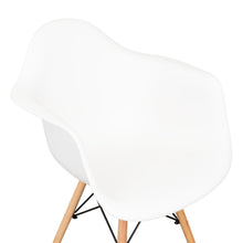 Silla Eymos, Color Blanco, Con Espaldar y Patas en Madera X2
