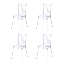 Combo Matias, Incluye Mesa Redonda y 4 Sillas en Color Blanco