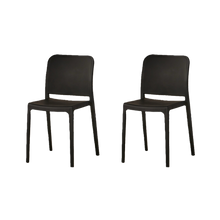Silla Triveca, Negro, Con espaldar cerrado y diseño minimalista X2