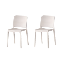 Silla Triveca, Blanco, Con espaldar cerrado y diseño minimalista X2