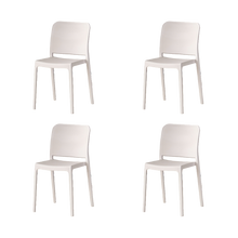 Silla Triveca, Blanco, Con espaldar cerrado y diseño minimalista X4