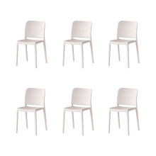 Silla Triveca, Blanco, Con espaldar cerrado y diseño minimalista X6