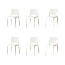 Silla Bronx , Blanco, Con espaldar en cuadrados y diseño minimalista X6