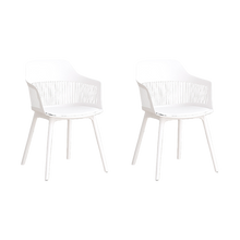 Silla Con Cojin Max, Color Blanco, Con espaldar en rejilla X2