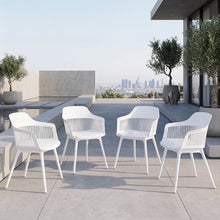 Silla Con Cojin Max, Color Blanco, Con espaldar en rejilla X4