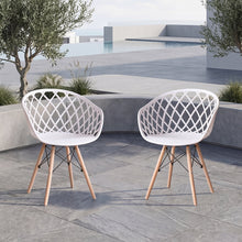 Silla Oasis con Brazos, Color Blanco, Con espaldar X2