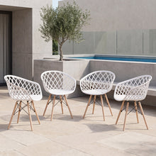 Silla Oasis con Brazos, Color Blanco, Con espaldar X4