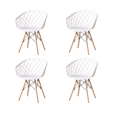 Silla Oasis con Brazos, Color Blanco, Con espaldar X4
