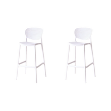 Silla para Bar Rio, Color Blanco, Diseño Moderno X2