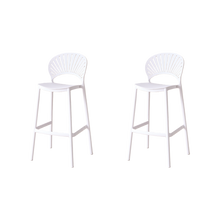 Silla para Bar Paraiso, Color Blanco, Diseño moderno X2