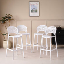 Silla para Bar Paraiso, Color Blanco, Diseño moderno X4