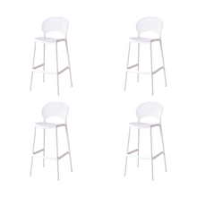 Silla para Bar Paraiso, Color Blanco, Diseño moderno X4