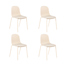 Set de 4 Sillas con Cojín Aiara, Color Blanco, Diseño Moderno