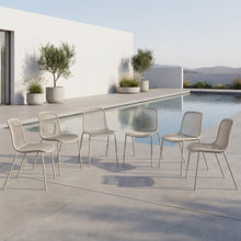 Silla Barcelona, Color Blanco, Con espaldar en lineas diseño moderno X6