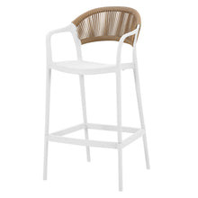 Silla para Bar Balí, Blanco, Doble propósito con Reposa Pies