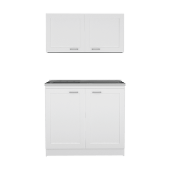 Cocina Integral Toronto, Blanco, Incluye Mesón Izquierdo ZF