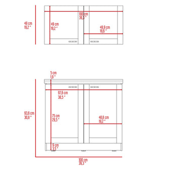 Cocina Integral Toronto, Blanco, Incluye Mesón Izquierdo ZF