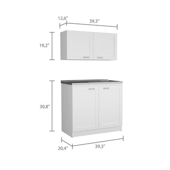 Cocina Integral Toronto, Blanco, Incluye Mesón Izquierdo ZF