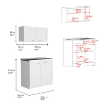 Cocina Integral Toronto, Blanco, Incluye Mesón Izquierdo ZF