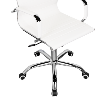 Silla Oficina X-56W, Blanca, con Cómodo Espaldar y Rodachines