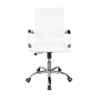 Silla Oficina X-56W, Blanca, con Cómodo Espaldar y Rodachines