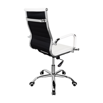 Silla Oficina X-56W, Blanca, con Cómodo Espaldar y Rodachines
