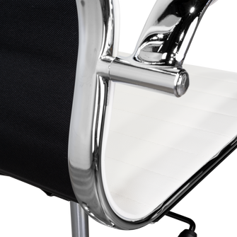 Silla Oficina X-56W, Blanca, con Cómodo Espaldar y Rodachines