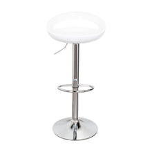Kit de Dos Sillas Bar Turón, Blanco,  base metal cromado