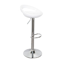 Kit de Dos Sillas Bar Turón, Blanco,  base metal cromado