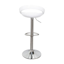Kit de Dos Sillas Bar Turón, Blanco,  base metal cromado