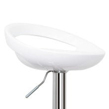 Kit de Dos Sillas Bar Turón, Blanco,  base metal cromado