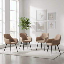 Silla Neo, Color Marrón Oscuro, Con espaldar y diseño Moderno X4