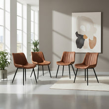 Silla Nova, Color Marrón, Con espaldar y diseño Moderno X4