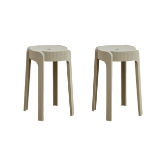 Butaco Apilable Maison, Color Gris Oscuro, Diseño Moderno X2