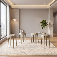 Butaco Apilable Maison, Color Gris Oscuro, Diseño Moderno X4