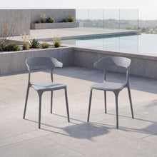 Silla Elena, Color Gris Oscuro, Con espaldar y diseño Moderno X2