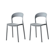 Silla Patrick, Color Gris Oscuro, Con espaldar y diseño Moderno X2