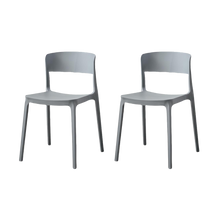 Silla Monaco, Color Gris Oscuro, Con espaldar y diseño Moderno X2