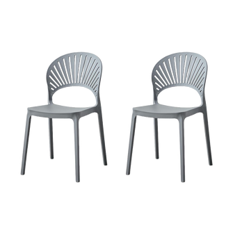 Silla Paraiso, Color Gris Oscuro, Con espaldar y diseño Moderno X2