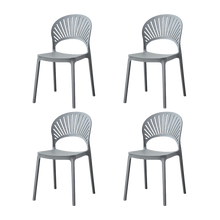 Silla Paraiso, Color Gris Oscuro, Con espaldar y diseño Moderno X4