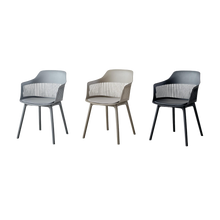 Set de 3 Sillas Majestic, Color Gris - Taupe y Negro, con Espaldar