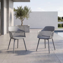 Silla Con Cojin Max, Color Gris Oscuro, Con espaldar en rejilla X2