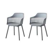 Silla Con Cojin Max, Color Gris Oscuro, Con espaldar y cojín X2