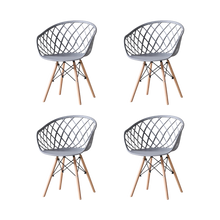 Silla Oasis con Brazos, Color Gris, Con espaldar X4