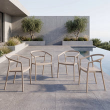 Silla Porto, Taupe, Con espaldar minimalista y diseño Moderno X4