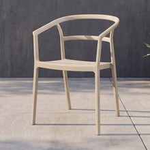 Set de 4 Sillas Porto, Taupe, con Espaldar Minimalista y Diseño Moderno