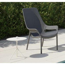 Silla Lounge Mayorca, Gris Oscuro, con espaldar y reposa brazos